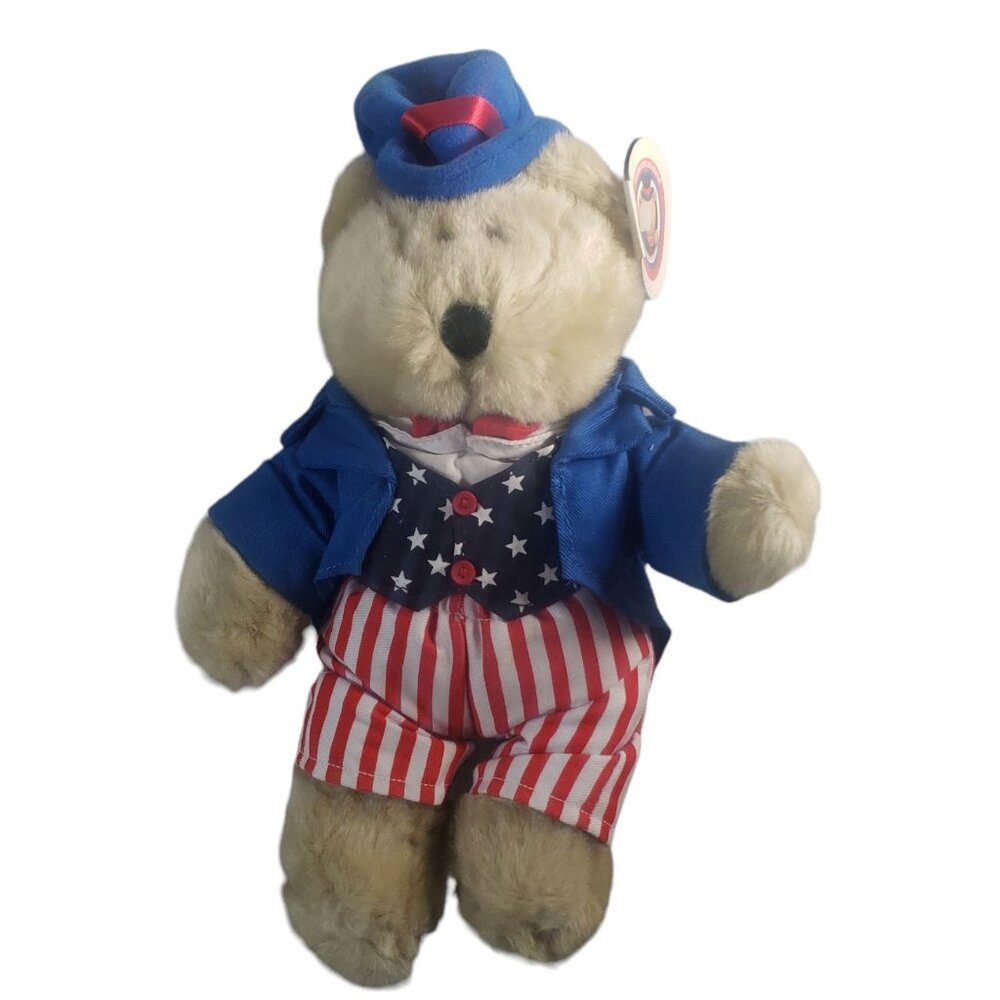 2002 Starbucks Bearista 20th Edition Patriotic Bear 177776 Plush 11"